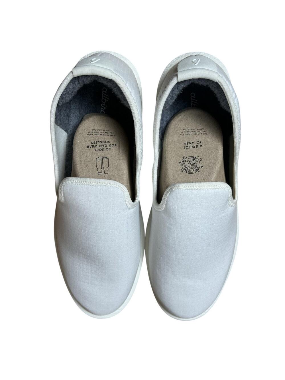Allbirds Slip On Shoes Mens Size 12 White Fabric Casual Walking Comfort Athletic